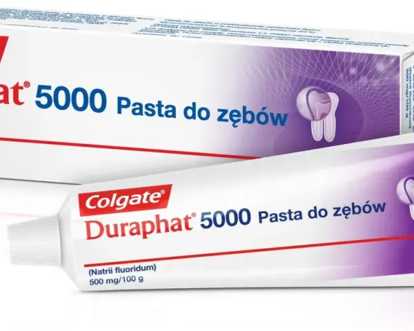 Colgate Duraphat 5000 Pasta do zębów z 500 mg fluorku sodu na 100 g. Ta pasta ma najwięcej fluoru, zapewniając skuteczną ochronę.